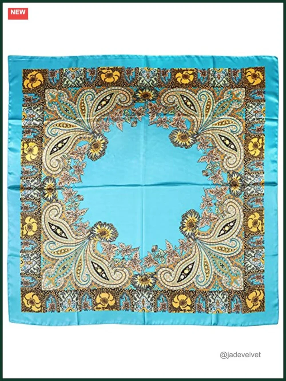 Satin Square Scarf for Women, 35x35 Silk Feel Hair Wrap, Headscarf & Neck